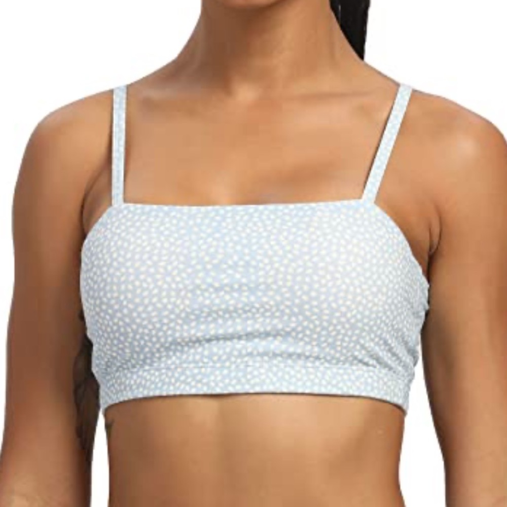 Women’s Sports Bra Blue Green Dot Print Size Medium